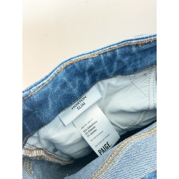 Paige Womens Hoxton Slim Two Toned Slanted Fray Women's Denim Ankle Jeans 32 - Picture 6 of 6